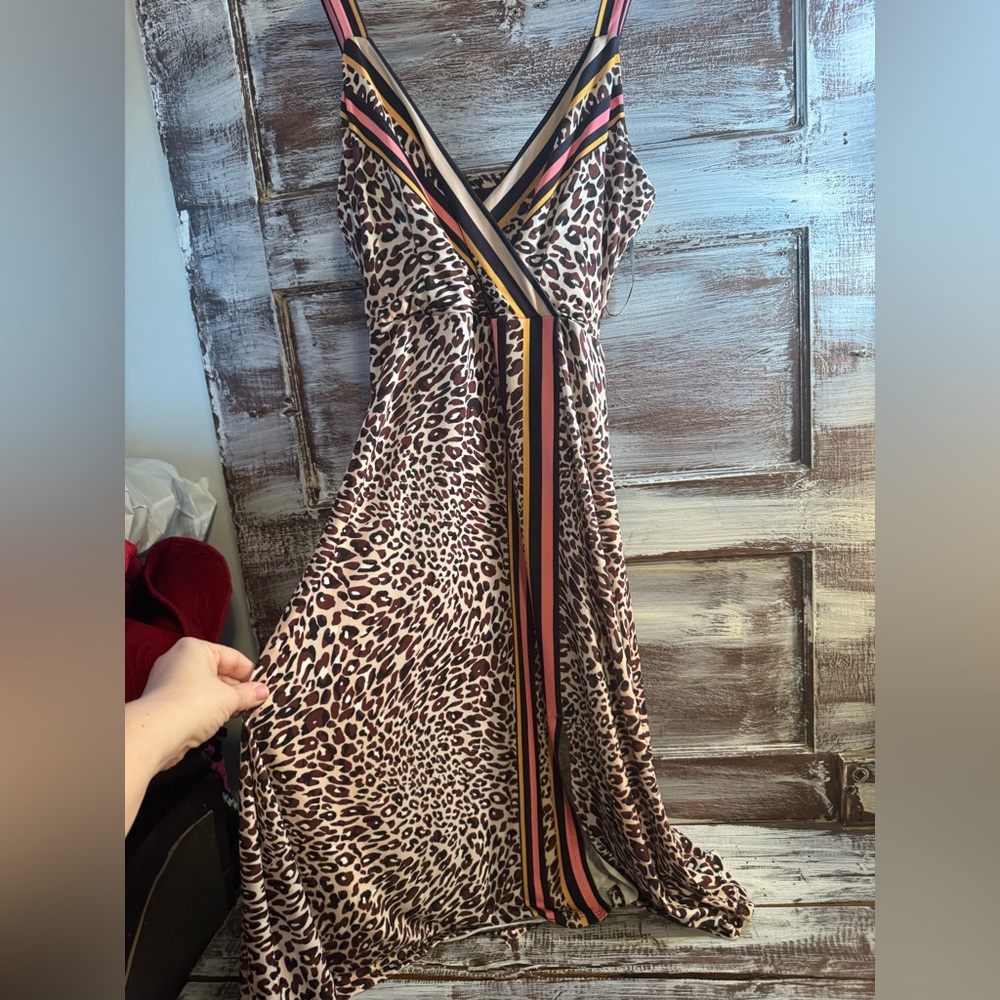 Hale Bob Multicolor Animal Print Maxi Dress